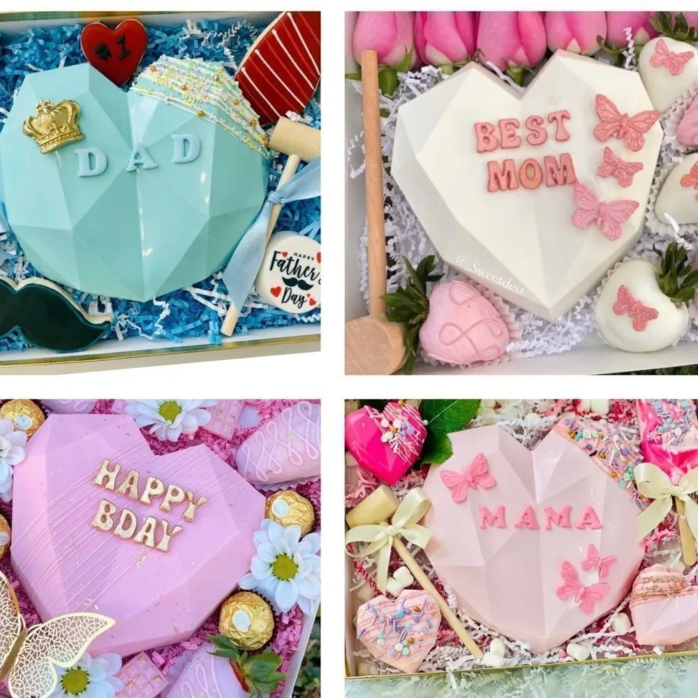 Heart Shape Pinata Valentines Day Reusable Mold DIY Kit Heart Wooden Mallet NIB - Picture 13 of 15